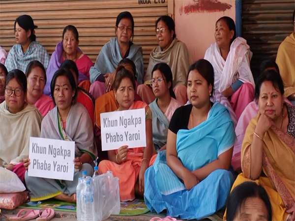 Women protest in Manipur (Photo: ANI) 