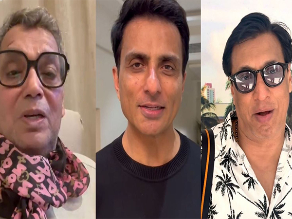 Subhash Ghai, Sonu Sood, Madhur Bhandarkar (Image source/ANI) 