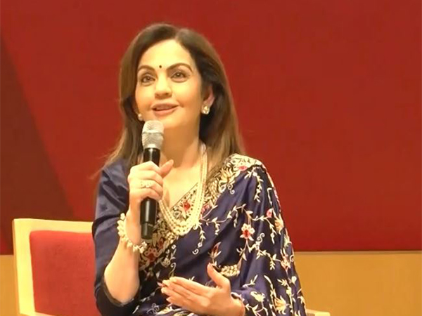 Nita Ambani, Founder and Chairperson of Reliance Foundation (Photo/ANI)