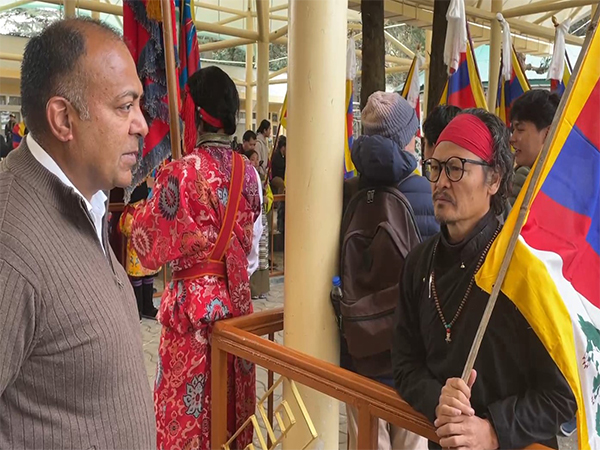Tibetan activists and supporters gather in Dharamshala to mark the 66th Tibetan National Uprising Day. (Photo: ANI)