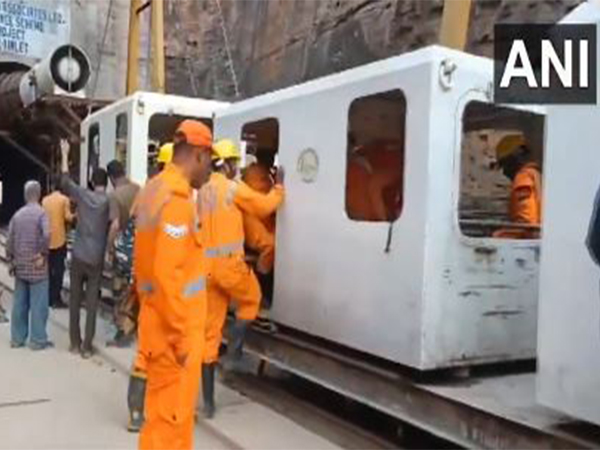 Robotic teams going inside the SLBC Tunnel (Photo Source: DPRO, Nagarkurnool) 