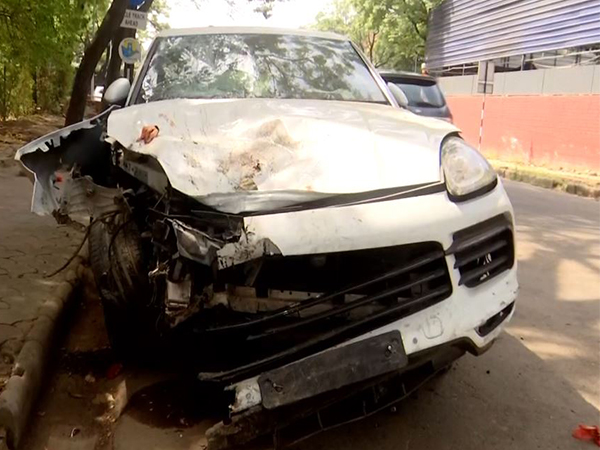 Mangled luxury car after the accident (Photo/ANI))