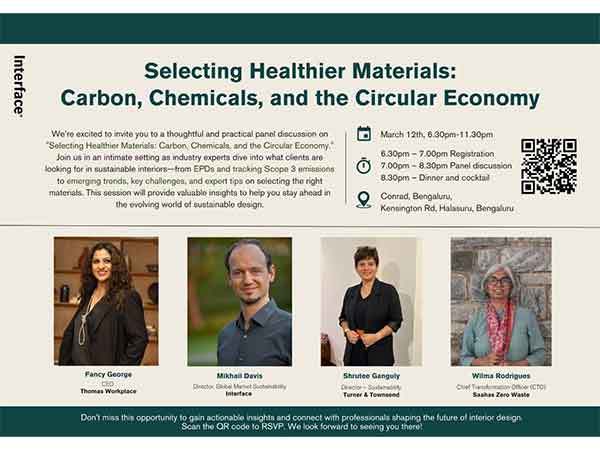 Interface Hosts Exclusive Panel Discussion on Selecting Healthier Materials for a Sustainable Future