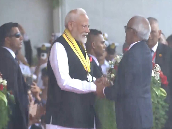 PM Narendra Modi receives Highest National Award of Mauritius (Photo/ANI)
