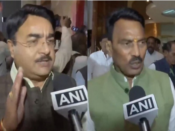 Madhya Pradesh State Minister Narendra Shivaji and Tulsi Ram Silawat (Photo/ANi)