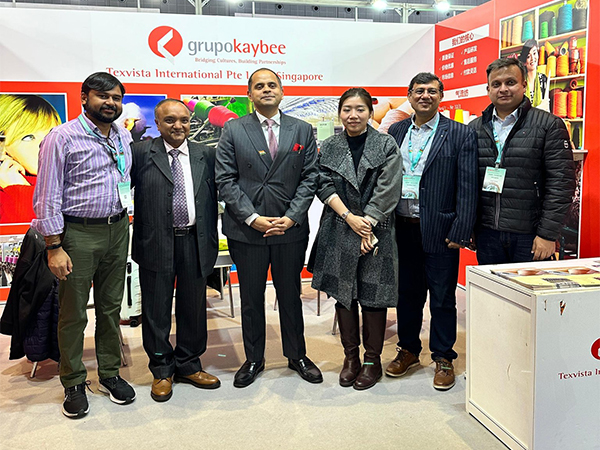 Pratik Mathur, Consul General of India in Shanghai visited the India Pavilion of the Yarn Expo Spring 2025 (Photo/@IndiaInShanghai)