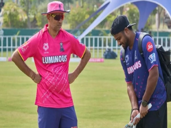 Rahul Dravid and Sanju Samson. (Photo- RR website)