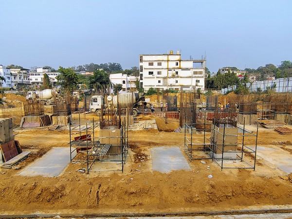 Construction site for Tripura’s tallest govt office building. (Photo/ANI)