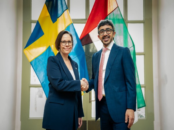 Abdullah bin Zayed, Swedish FM sign MoU on political consultations (Image/WAM)