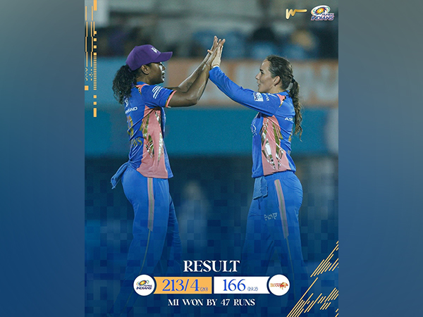 MI celebrating a wicket. (Photo- Mumbai Indians X)