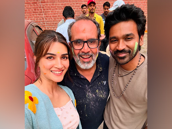 Kriti Sanon, Dhanush and Aanand L Rai (Image source: Kriti's Instagram)