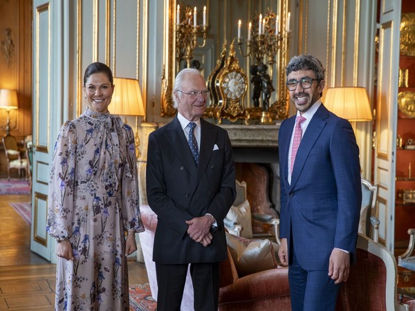 King of Sweden receives Abdullah bin Zayed in Stockholm (Photo: WAM) 