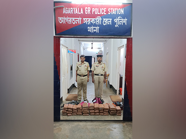 37 kg ganja seized at Agartala Railway Station. (Photo/GRP)