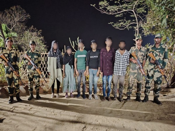 BSF personnel apprehended four Rohingya illegal migrants at the Inter-State Bus Terminal in Dharmanagar (Image/BSF)