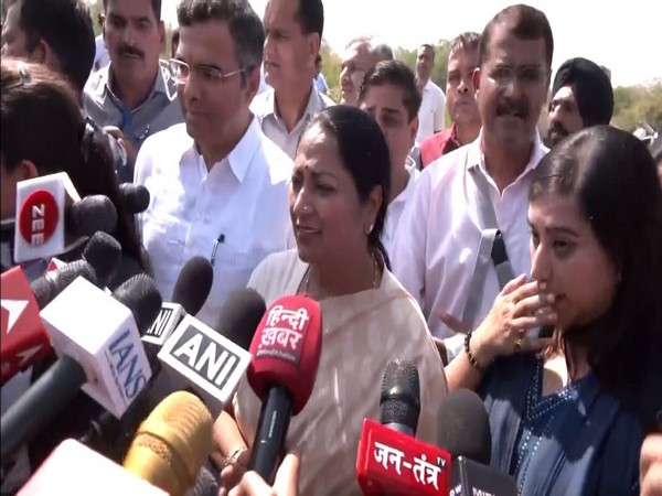 Delhi Chief Minister Rekha Gupta with PwD minister Parvesh Verma and BJP MP Bansuri Swaraj addressing the media. (Photo/ANI)