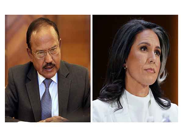 NSA Ajit Doval and US Director of National Intelligence Tulsi Gabbard (File photos/Reuters)
