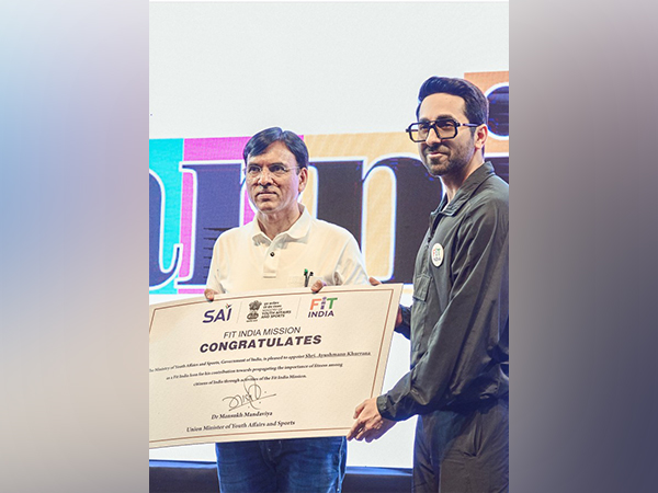 Ayushmann Khurrana and Mansukh Mandaviya (Image Source: Press Release)