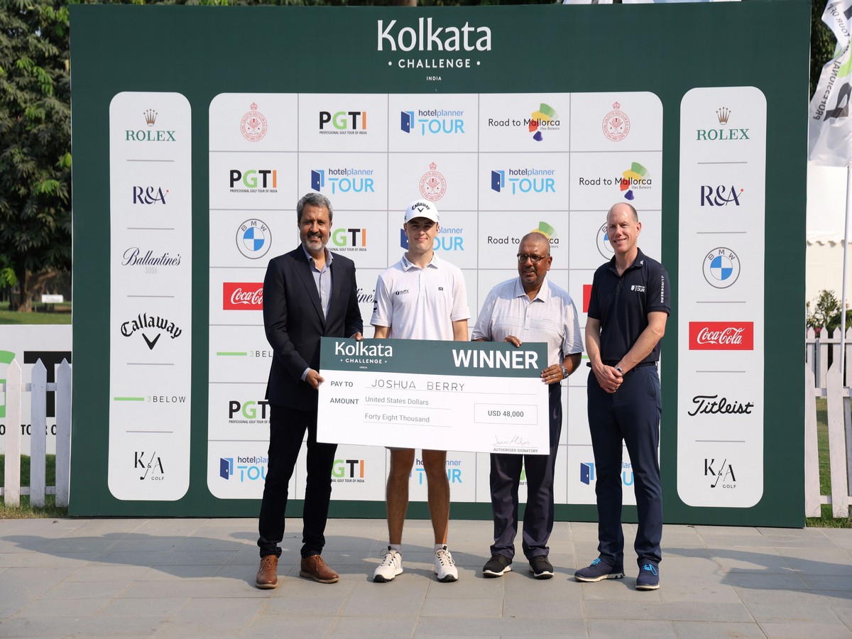 Joshua Berry after winning playoff at Kolkata Challenge 2025 (Image: PGTI)