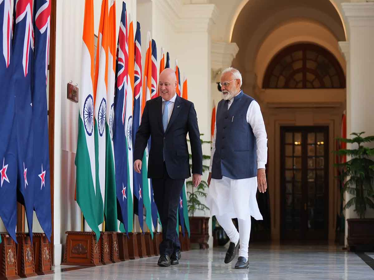 Prime Minister Narendra Modi meets New Zealand Prime Minister Christopher Luxon in New Delhi (Photo: X/ @chrisluxonmp)