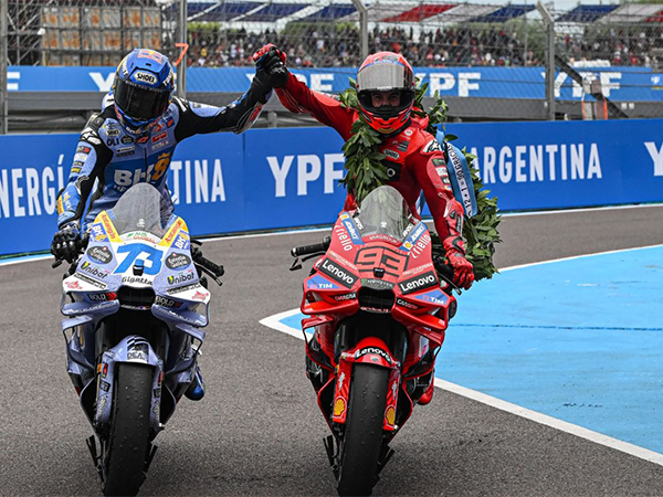 Marc Marquez and Alex Marquez during Termas de Rio Hondo (Image: MotoGP)