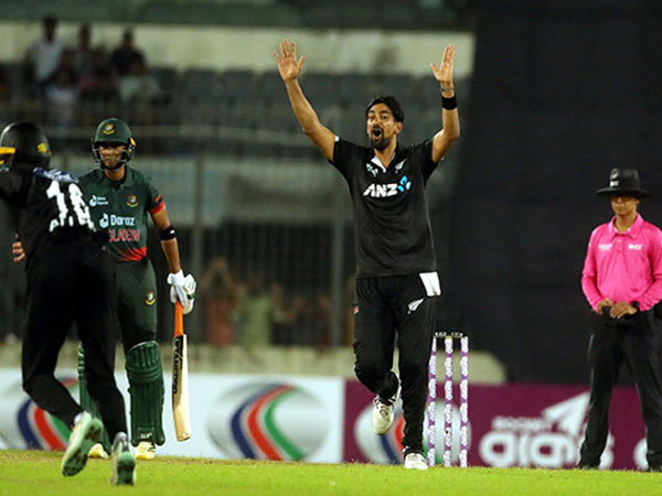 Ish Sodhi celebrating a wicket. (Photo- Blackcaps Twitter)
