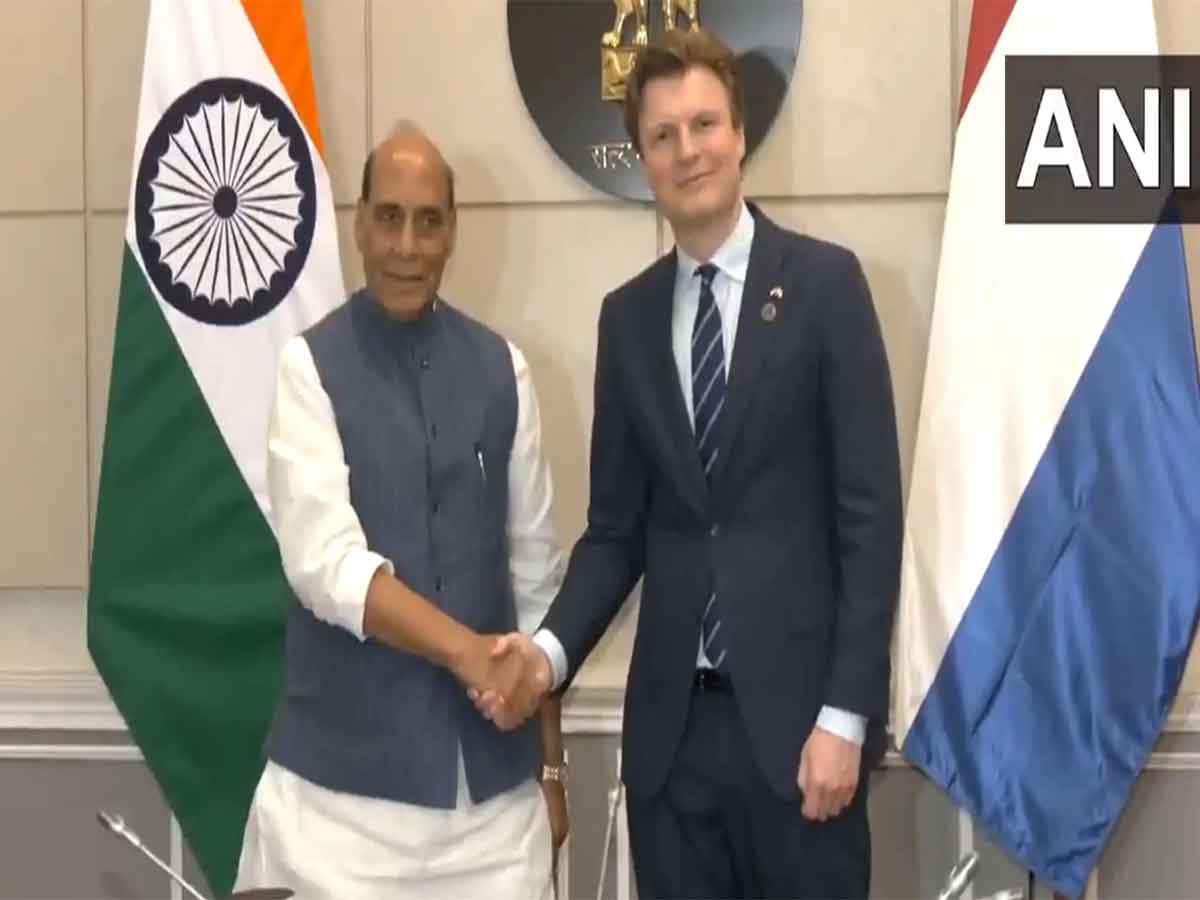 Defence Minister Rajnath Singh, Netherlands Defence Minister Ruben Brekelmans (Photo/ANI)