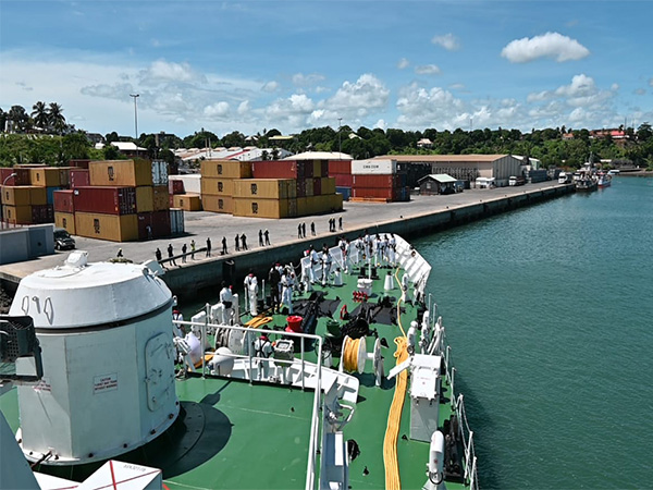 ICGS Saksham visits Antsiranana Port in Madagascar  (Photo/ANI)