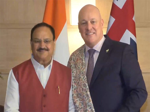 Union Minister JP Nadda meets New Zealand PM Christopher Luxon (Photo/ANI)