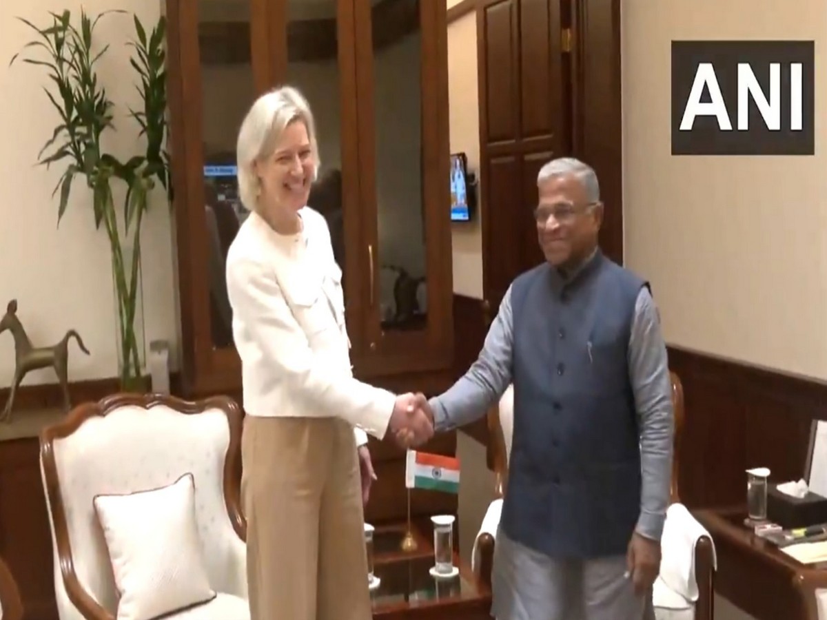 Rajya Sabha Deputy Chairman Harivansh Narayan Singh holds meeting with Parliamentary Delegation led by Angelika Niebler (Photo/ANI) 
