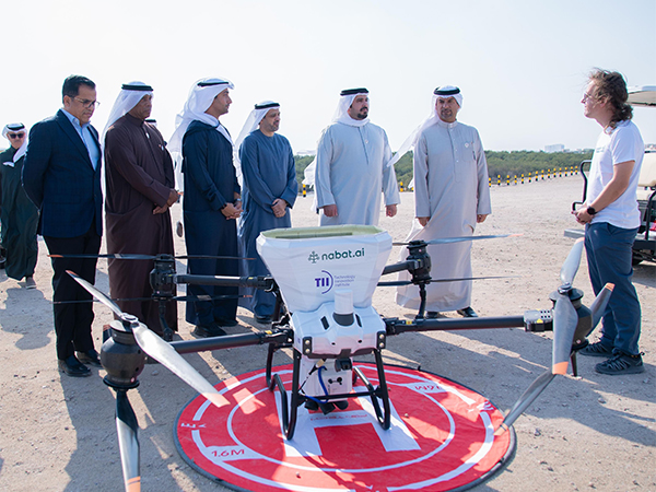 Environment Agency- Abu Dhabi showcases innovative use of drones to plant mangroves in Bahrain (Photo/WAM)