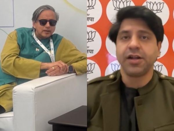 Shashi Tharoor- Shehzad Poonawalla, (Photo/@ShashiTharoor/ANI)