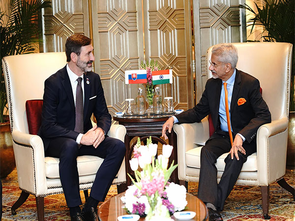 EAM S Jaishankar meets with Slovakia FM Juraj Blanáron the sidelines of Raisina Dialogue 2025 in New Delhi. (Photo: X/ @DrSJaishankar)