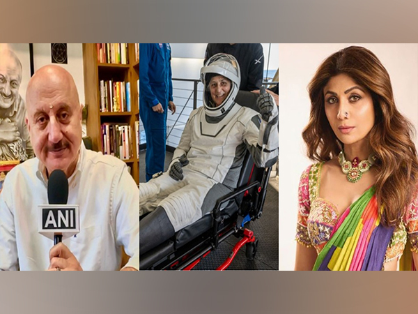 Anupam Kher, astronaut Sunita Williams, Shilpa Shetty (Image source: ANI/NASA/Instagram)