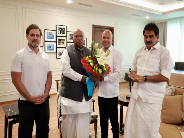 Congress president Rajesh Kumar met Mallikarjun Kharge and Rahul Gandhi (Photo/X@kharge)