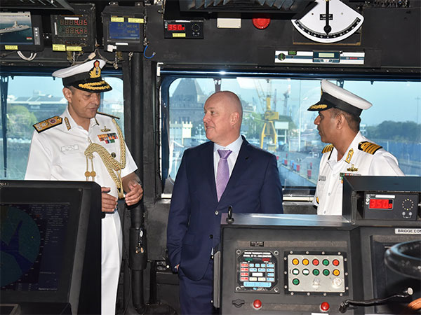 New Zealand PM Christopher Luxon aboard INS Surat during his visit to Mumbai. (Photo: Indian Navy)