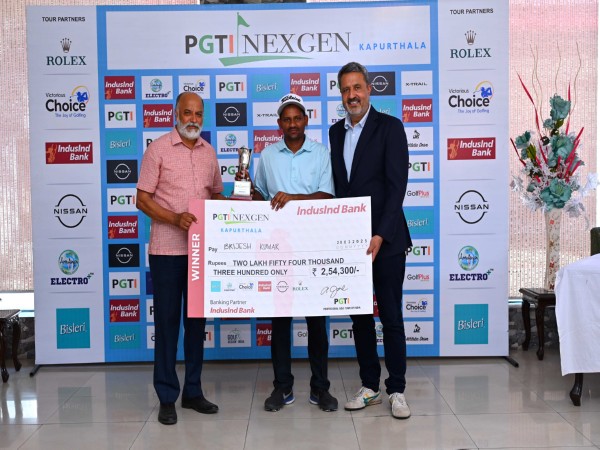 Golfer Brijesh Kumar after winning PGTI NEXGEN Kapurthala 2025 (Image: PGTI)