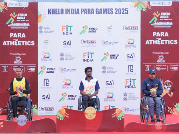 Tamil Nadu’s Ramesh Shanguman (centre). (Photo- SAI Media)