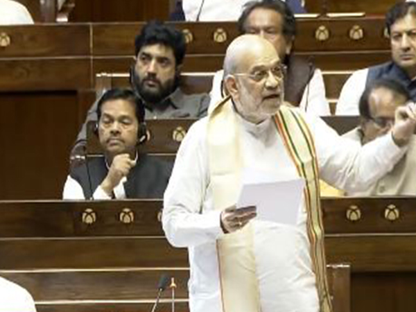 Union Home Minister Amit Shah speaking in Rajya Sabha on peace efforts in the Northeast (Photo/Sansad TV)
