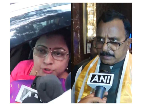 DMK leader Kanimozhi N.V.N. Somu and Congress leader Mallu Ravi (Photo/ANI)