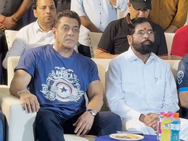 Actor Salman Khan and politician Eknath Shinde (Image source: ANI)