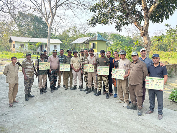 Kaziranga National Park and Tiger Reserve field forest staff. (Photo/ANI)