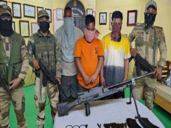 Security forces arrest three active cadres of proscribed insurgent group in Bishnupur (Photo/ANI)