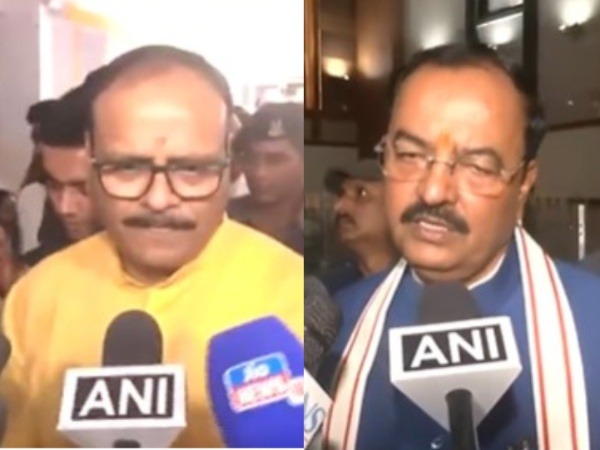 Uttar Pradesh Deputy Chief Ministers Brajesh Pathak and Keshav Prasad Maurya(Photo/ANI)