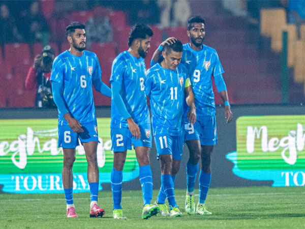 Indian football team celebrating after scoring a goal (Photo: AIFF)
