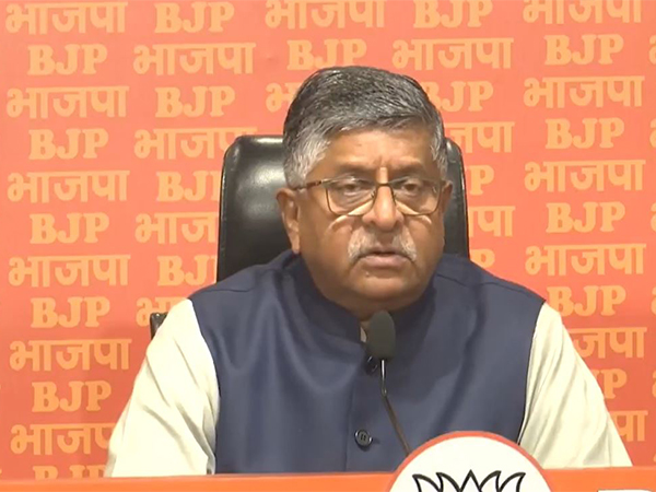 Bharatiya Janata Party (BJP) MP Ravi Shankar Prasad. (Photo/ANI)
