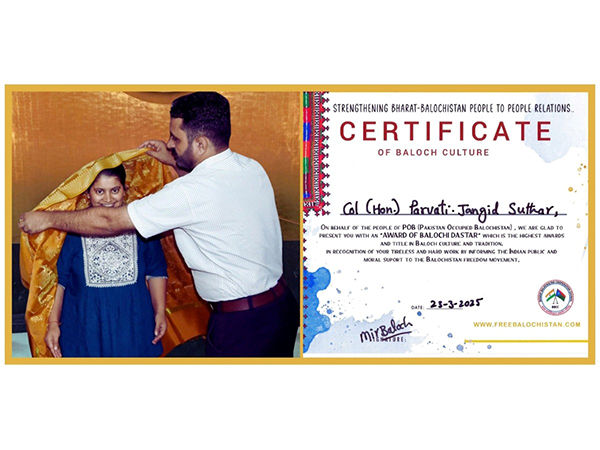 Balochistan confers the highest Civilian Award on Col(Hony.) Parvati Jangid Suthar