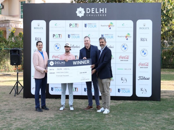 Quim Vidal after winning Delhi Challenge 2025 (Image: PGTI)