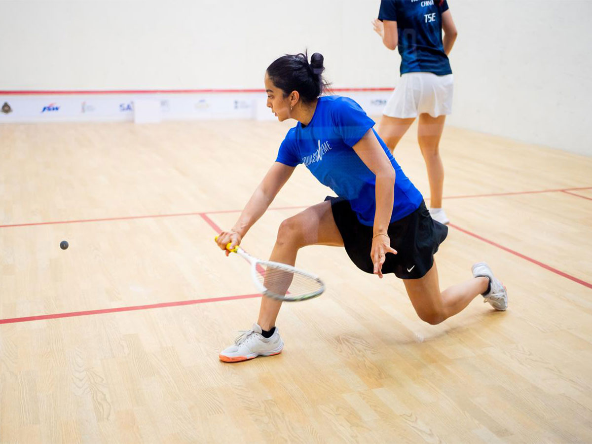 Tanvi Khanna in action during Indian Open squash (Image: SRFI media)