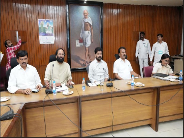 Telangana Chief Minister Revanth Reddy at a meeting (Photo/Telangana CMO)