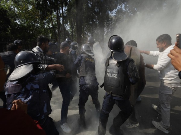 Nepali students protesting over the deposition of Nepal Electricity Authority Chief Kulman Ghising (Photo/ANI)